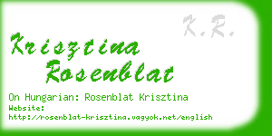krisztina rosenblat business card